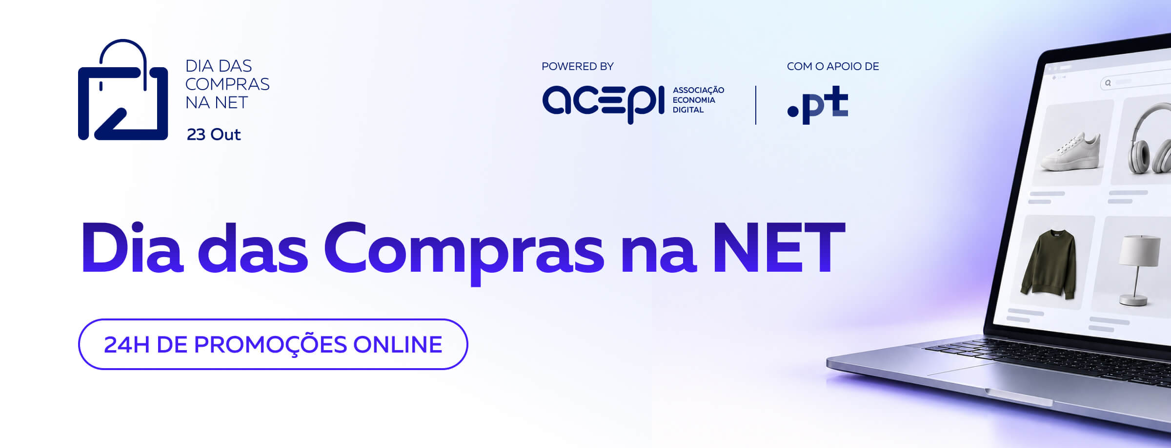 Dia das Compras na NET, 23 de outubro de 2026 — iniciativa ACEPI com o apoio do .PT